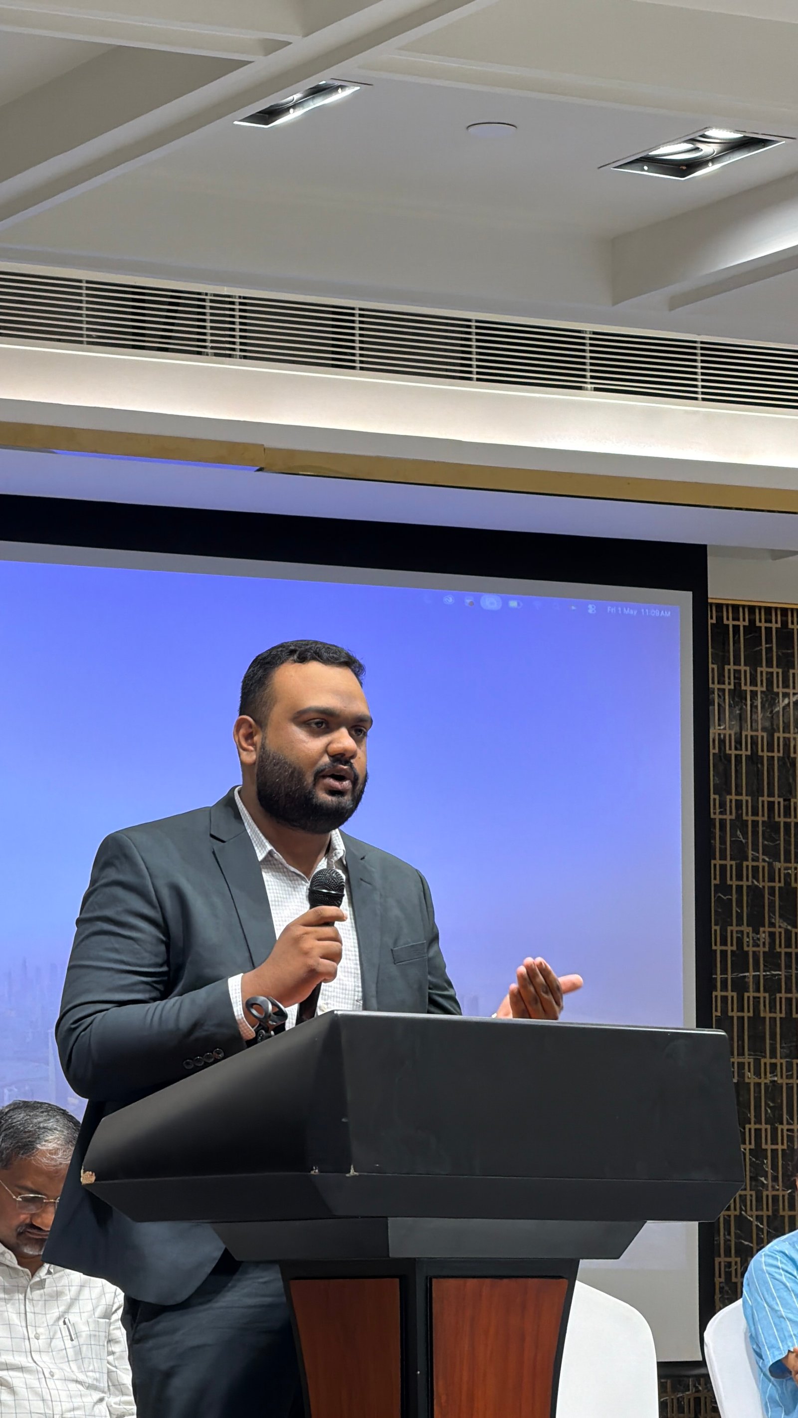 J.M. Bilal speaking at an entrepreneurship event